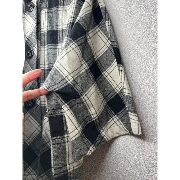 Coldwater Creek Plaid Black/ Ivory Checker Wool Blend Women's Jacket Size Pxs - Picture 7 of 15